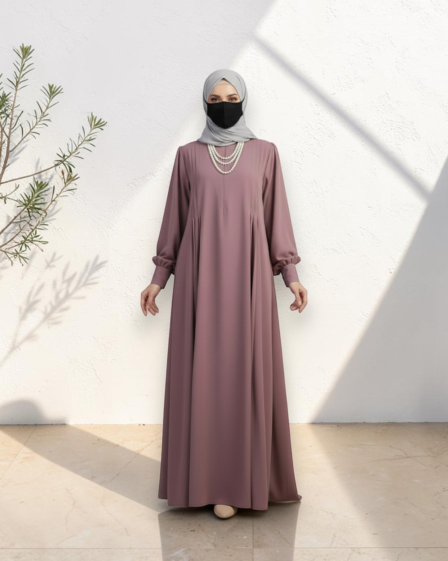 Absolute Designer Mahram-Abaya with Umbrella Flare Bottom and Balloon Sleeves