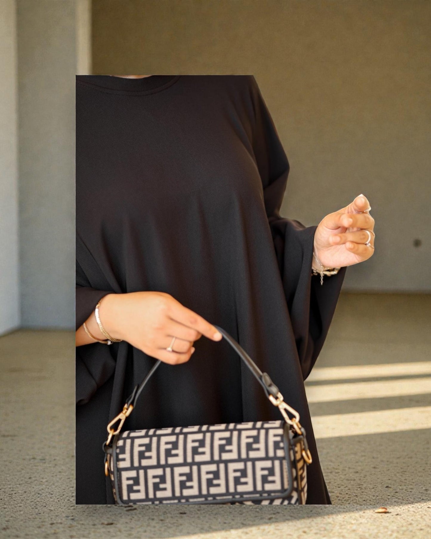 Loose Fit Co-Ord Set in Premium Firdaus Fabric with Hijab