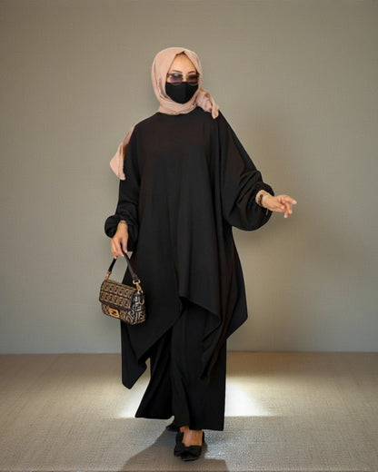 Loose Fit Co-Ord Set in Premium Firdaus Fabric with Hijab