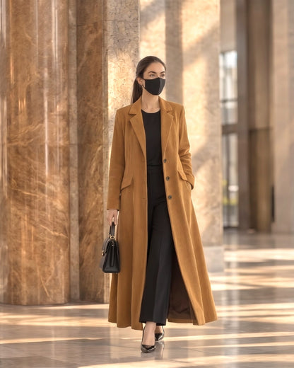 Tailored Corduroy Long Coat