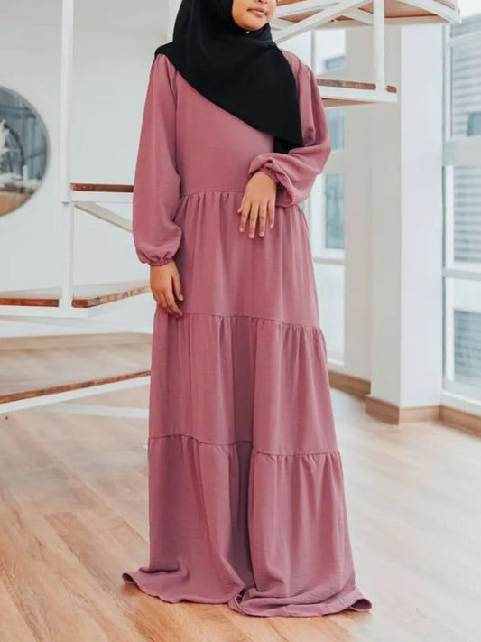 Layers of Grace: Multi-Layered Closed Abaya for Young Ones