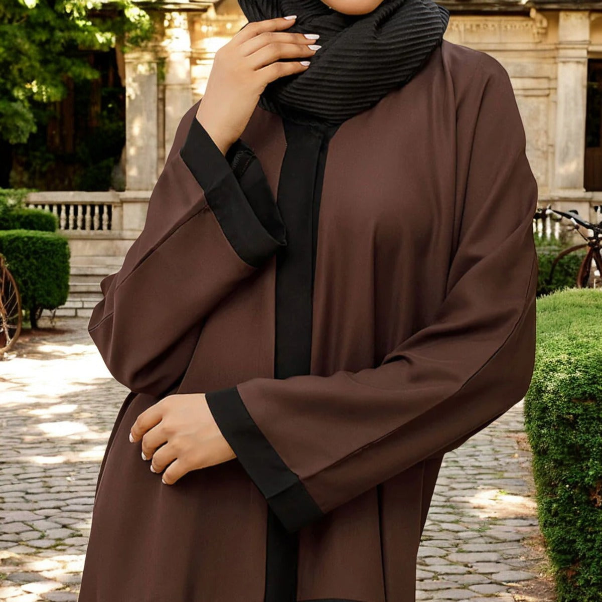 Dual-Color Free-Size Kaftan Abaya