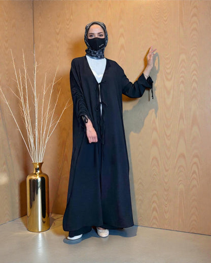 Full Length Open Abaya Fit Shrug in CYE Crush
