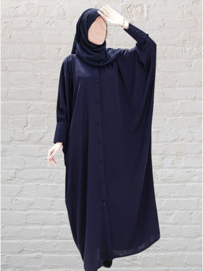Front Open Kaftan in Firdaus Fabric with Matching Hijab