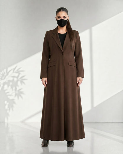 Trendy Mahram-Coat like Abaya in Flow Crepe Fabric