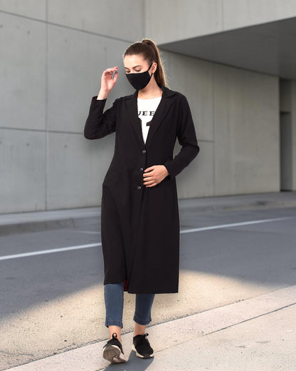 Longline Blazer for Woman with Pockets | blazer-for-woman