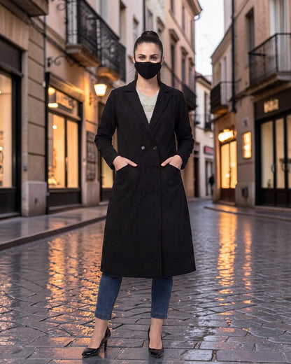 Longline Double-Breasted Blazer for Work | blazer-for-work
