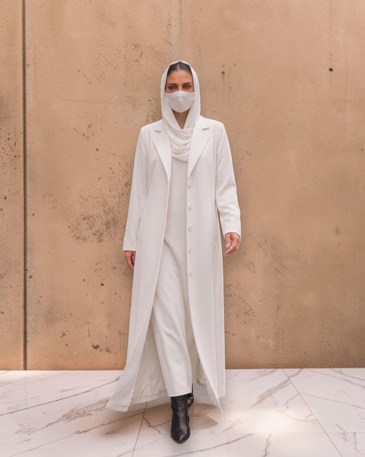 Abaya style coat without Lining | Free Matching Hijab