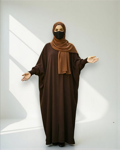 Front Open Kaftan Abaya in Premium Seltos Fabric with Full Zipper