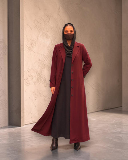 Long Coat Style Abaya without Lining | Free Matching Hijab