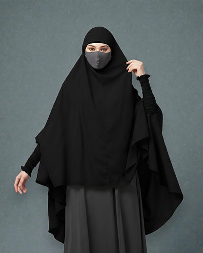 Khimar-Long Prayer Hijab With Mouth-Piece