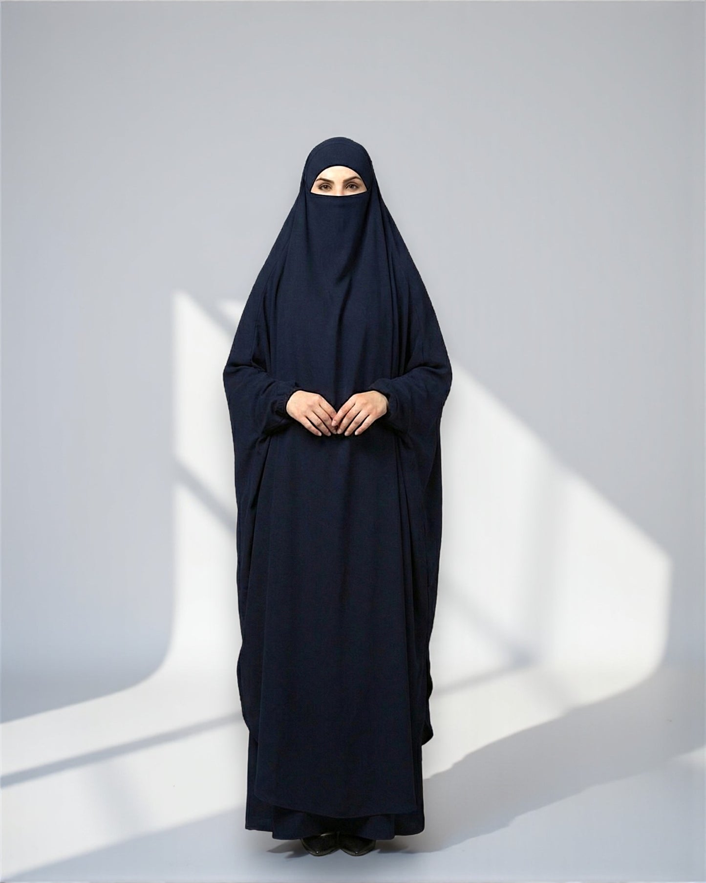 Full Length- Single Piece Jilbab With Adjustable Mouthpiece in Firdaus Fabric