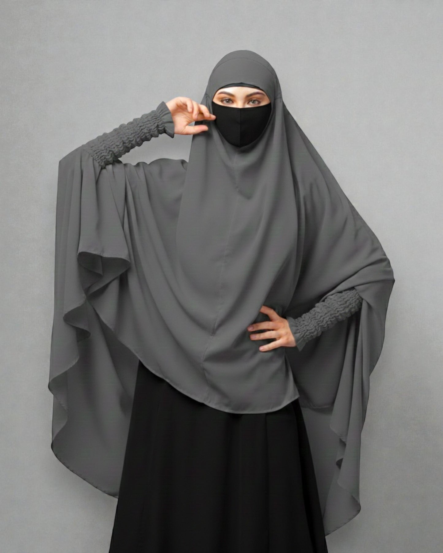 Khimar-Long Prayer Hijab With Mouth-Piece