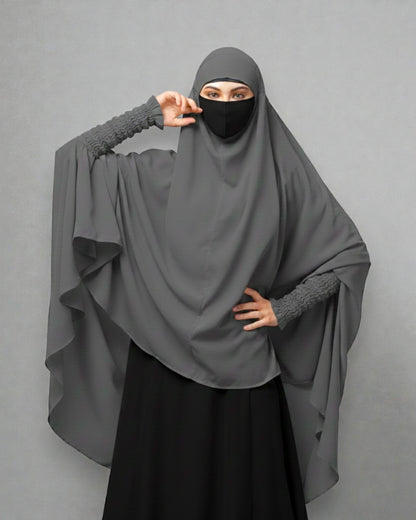 Khimar-Long Prayer Hijab With Mouth-Piece