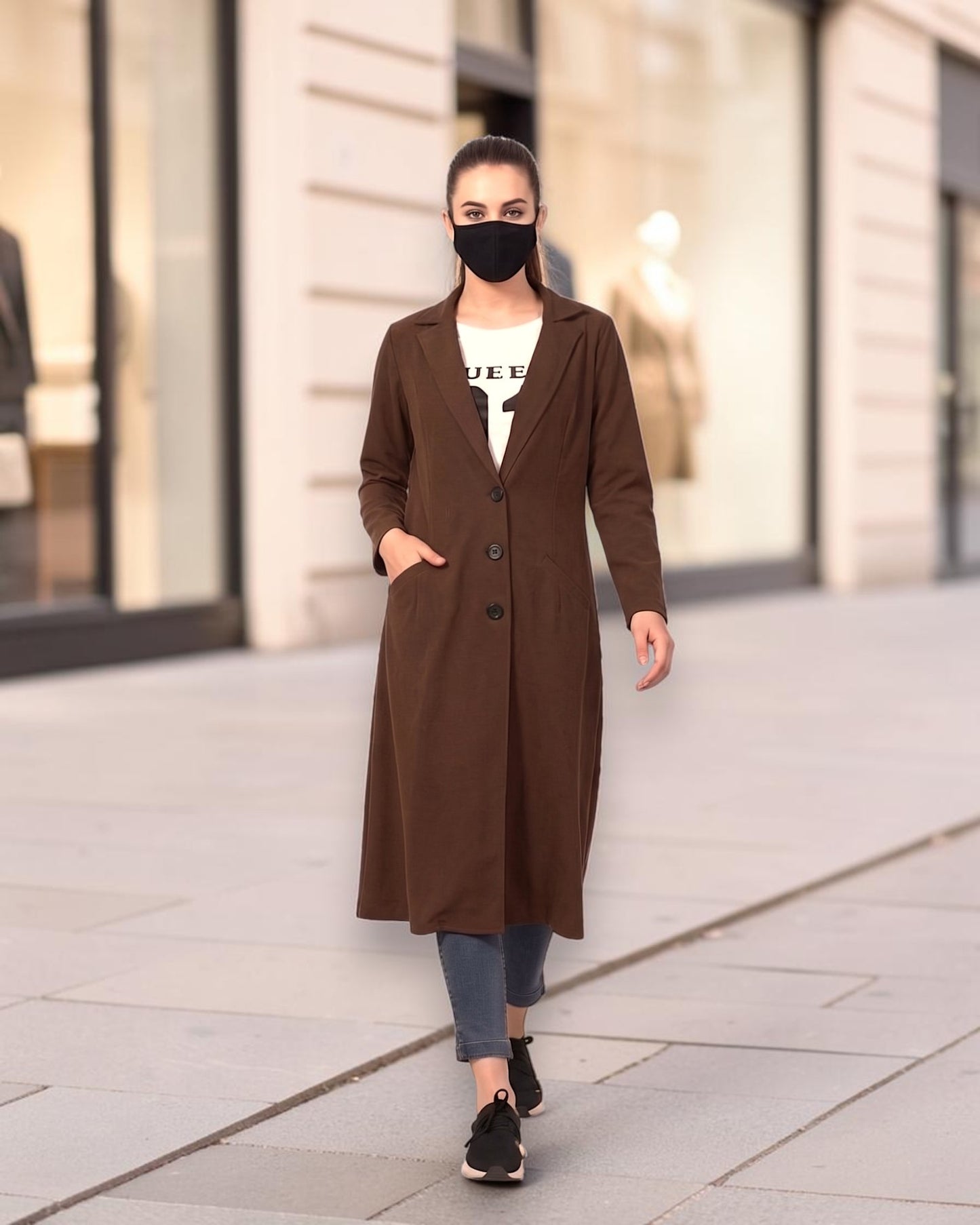 Longline Blazer for women with Pockets | blazer-for-women