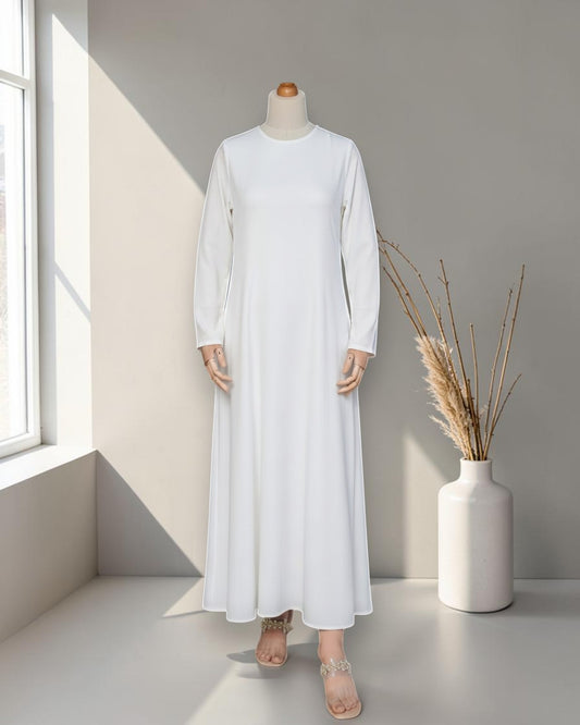 Full Sleeves Inner Abaya in Flow Crepe Fabric with Back Keyhole