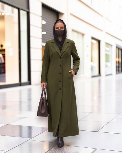Abaya fit coat without Lining | Free Matching Hijab