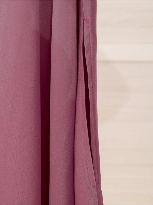 Two-Piece Abaya Set with Coordinated Sleeveless Khimar Hijab