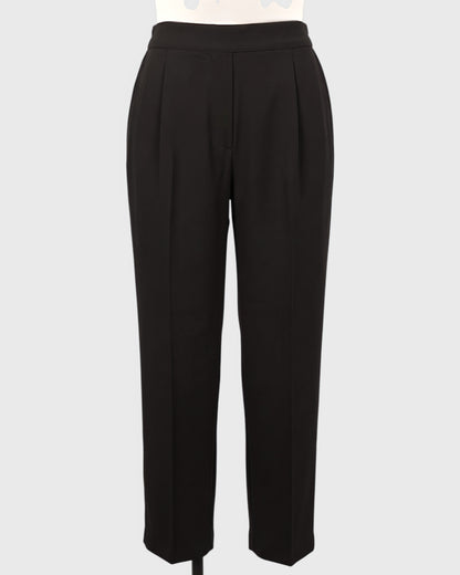 Straight-Fit Pull-On Trousers with Smooth Front & Elasticated Back