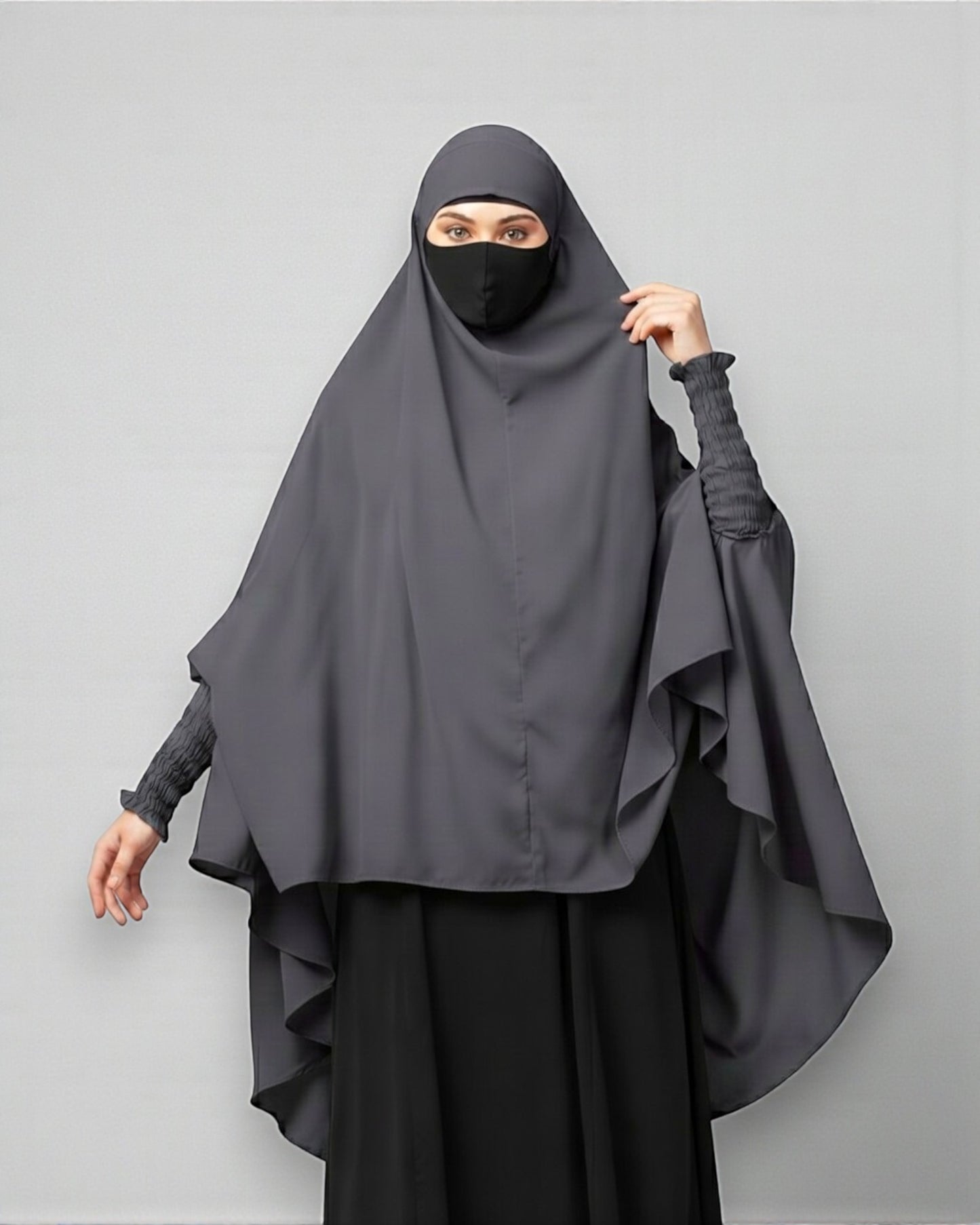Khimar-Long Prayer Hijab With Mouth-Piece