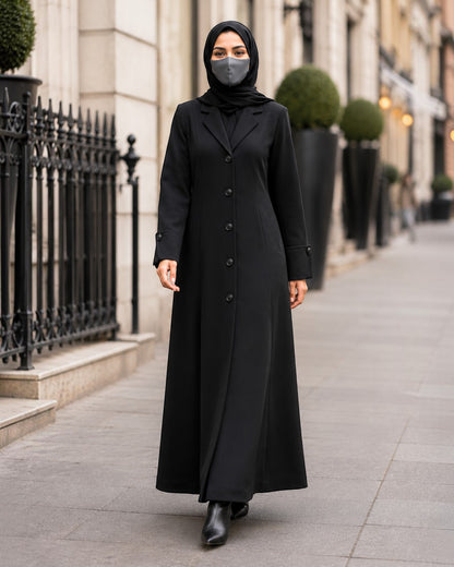 Premium Blazer Style Abaya without Lining | Free Matching Hijab