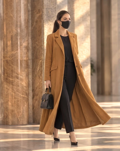 Tailored Corduroy Long Coat