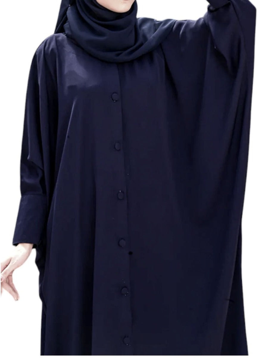 Front Open Kaftan in Firdaus Fabric with Matching Hijab