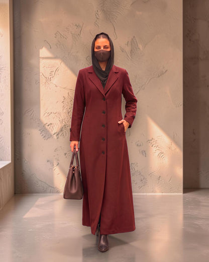 Long Coat Style Abaya without Lining | Free Matching Hijab