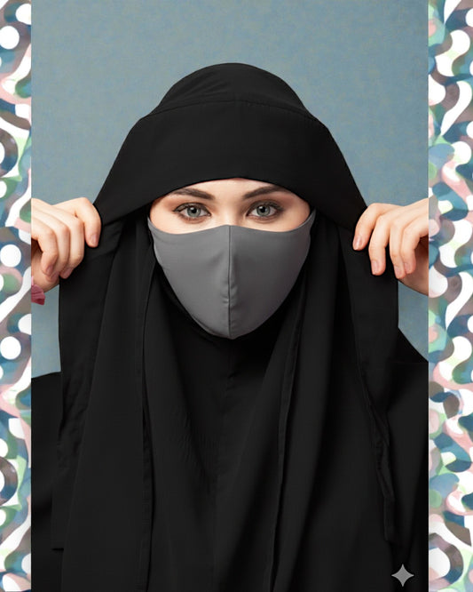 Khimar-Long Prayer Hijab With Mouth-Piece