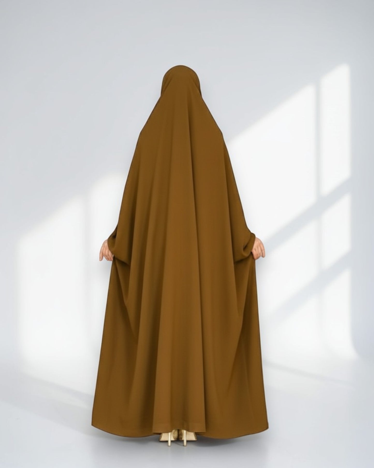 Full Length- Single Piece Jilbab With Adjustable Mouthpiece in Firdaus Fabric