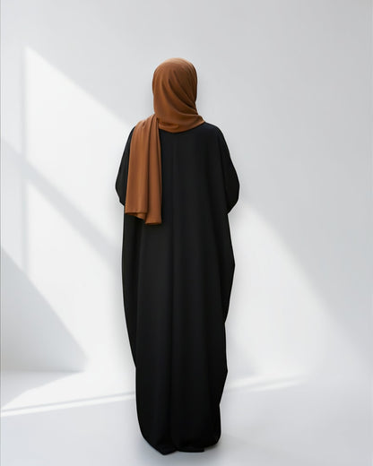 Front Open Kaftan Abaya in Premium Seltos Fabric with Full Zipper