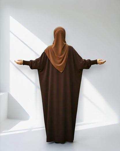 Front Open Kaftan Abaya in Premium Seltos Fabric with Full Zipper