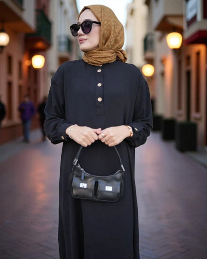 Co-ord Abaya Set for Women Ð Firdaus Fabric with Wide Palazzo & Tunic