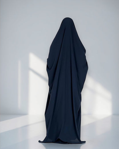 Full Length- Single Piece Jilbab With Adjustable Mouthpiece in Firdaus Fabric