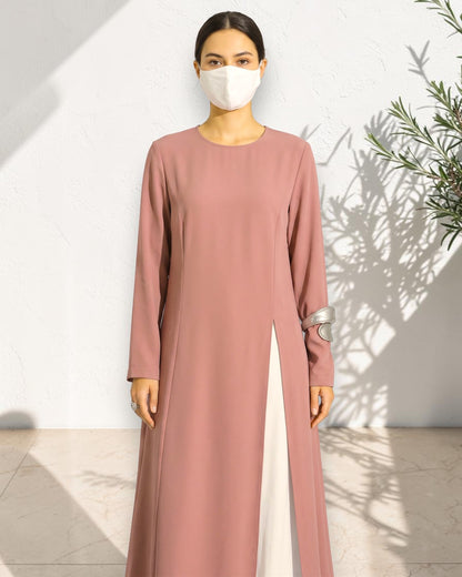 3 Pcs Set |Modest Co-Ord Set with Long Slit Top