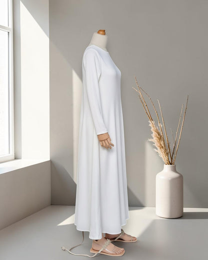 Full Sleeves Inner Abaya in Flow Crepe Fabric with Back Keyhole