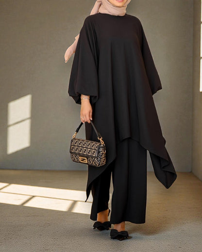 Loose Fit Co-Ord Set in Premium Firdaus Fabric with Hijab