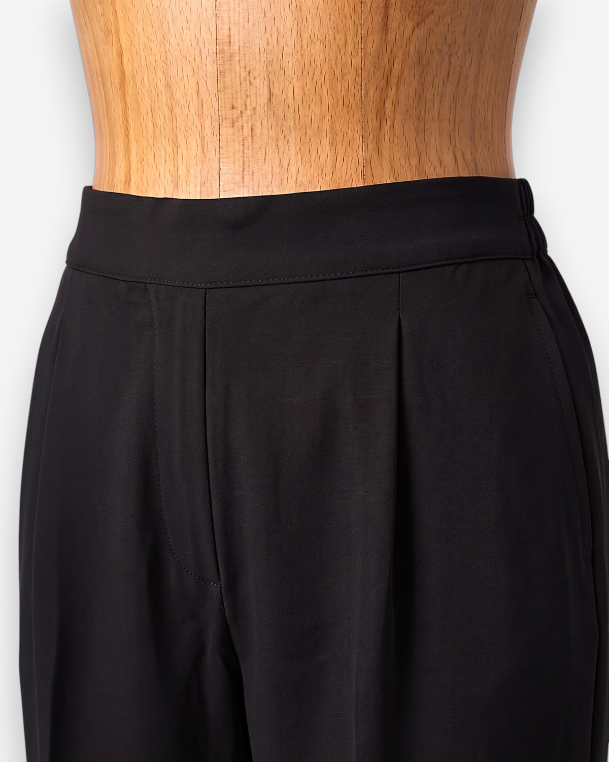 Straight-Fit Trousers with Hook-Zip Front & Elasticated Back (Copy)