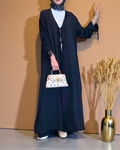 Full Length Open Abaya Fit Shrug in CYE Crush