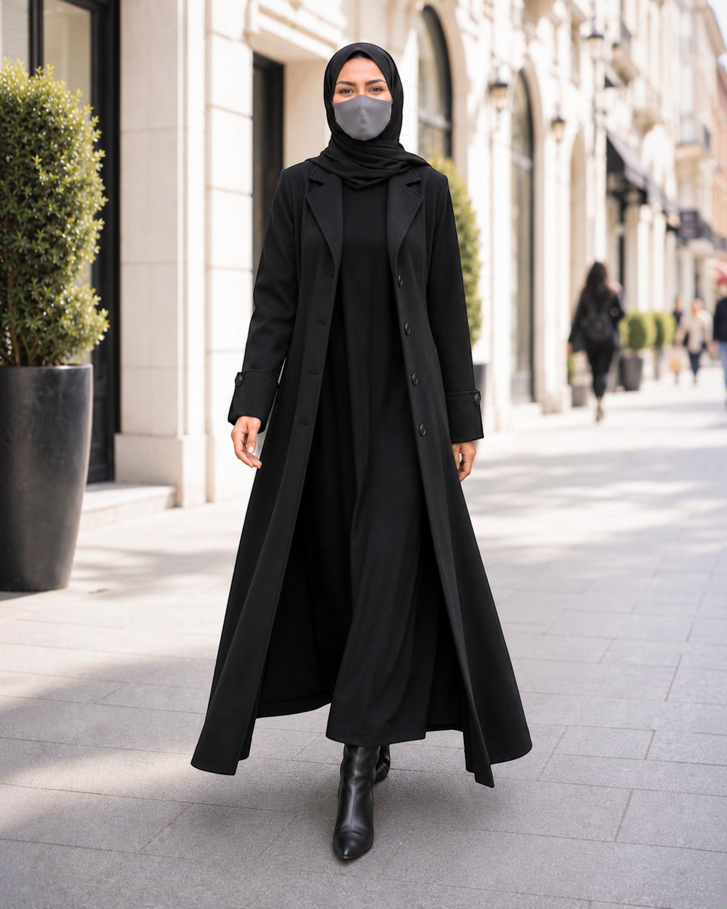 Premium Blazer Style Abaya without Lining | Free Matching Hijab