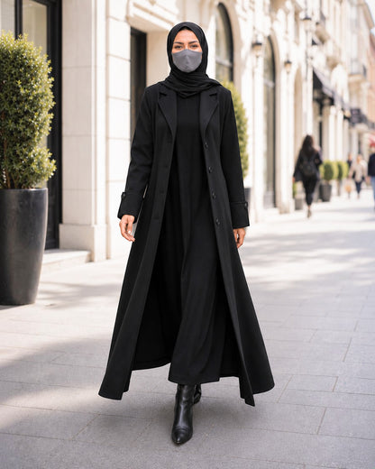 Premium Blazer Style Abaya without Lining | Free Matching Hijab