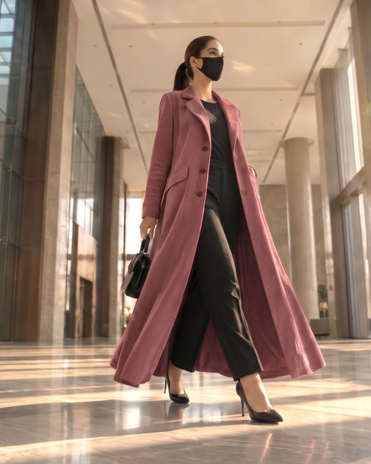 Classic Corduroy Workwear Long Coat