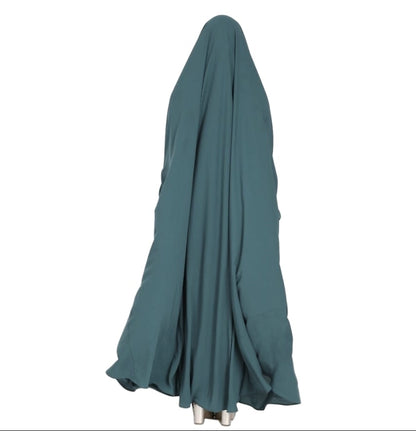 One Piece Jilbab With Adjustable Nose Piece