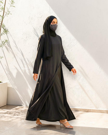 Mahram Palazzo Set with Longline Top | 3 Pcs Set