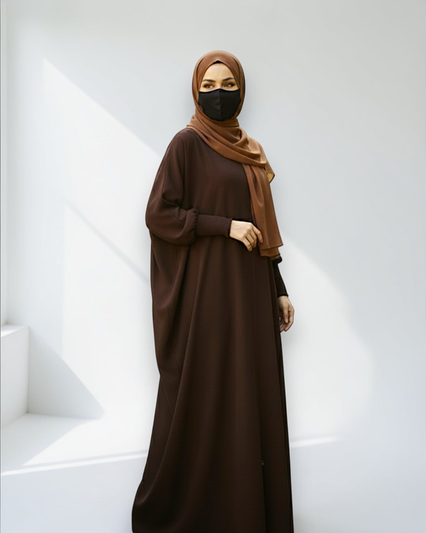 Front Open Kaftan Abaya in Premium Seltos Fabric with Full Zipper