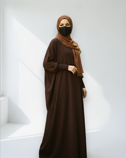 Front Open Kaftan Abaya in Premium Seltos Fabric with Full Zipper