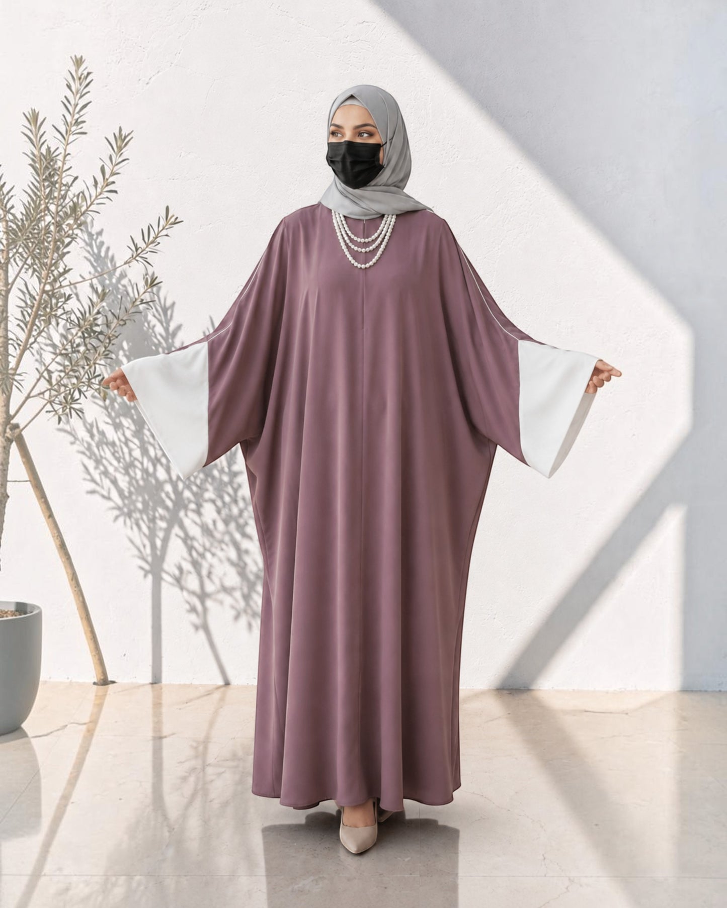 Free Size Kaftan Abaya with Matching Hijab | free-size-kaftan-abaya