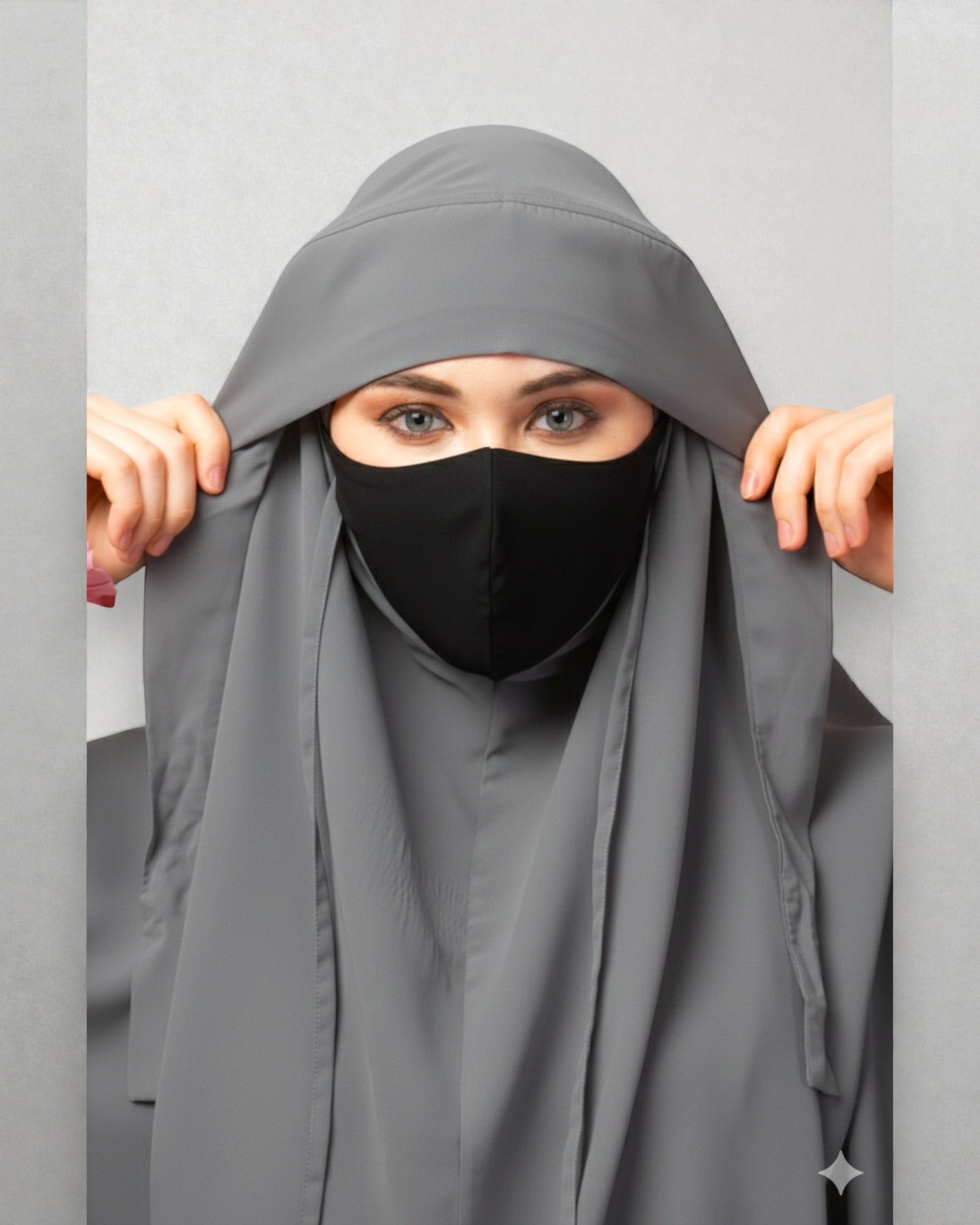 Khimar-Long Prayer Hijab With Mouth-Piece