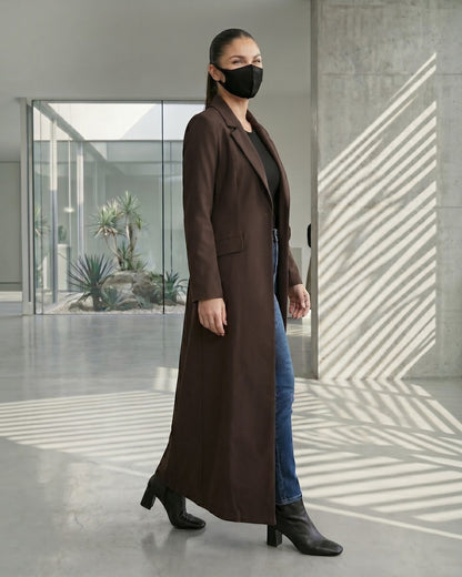 Trendy Mahram-Coat like Abaya in Flow Crepe Fabric