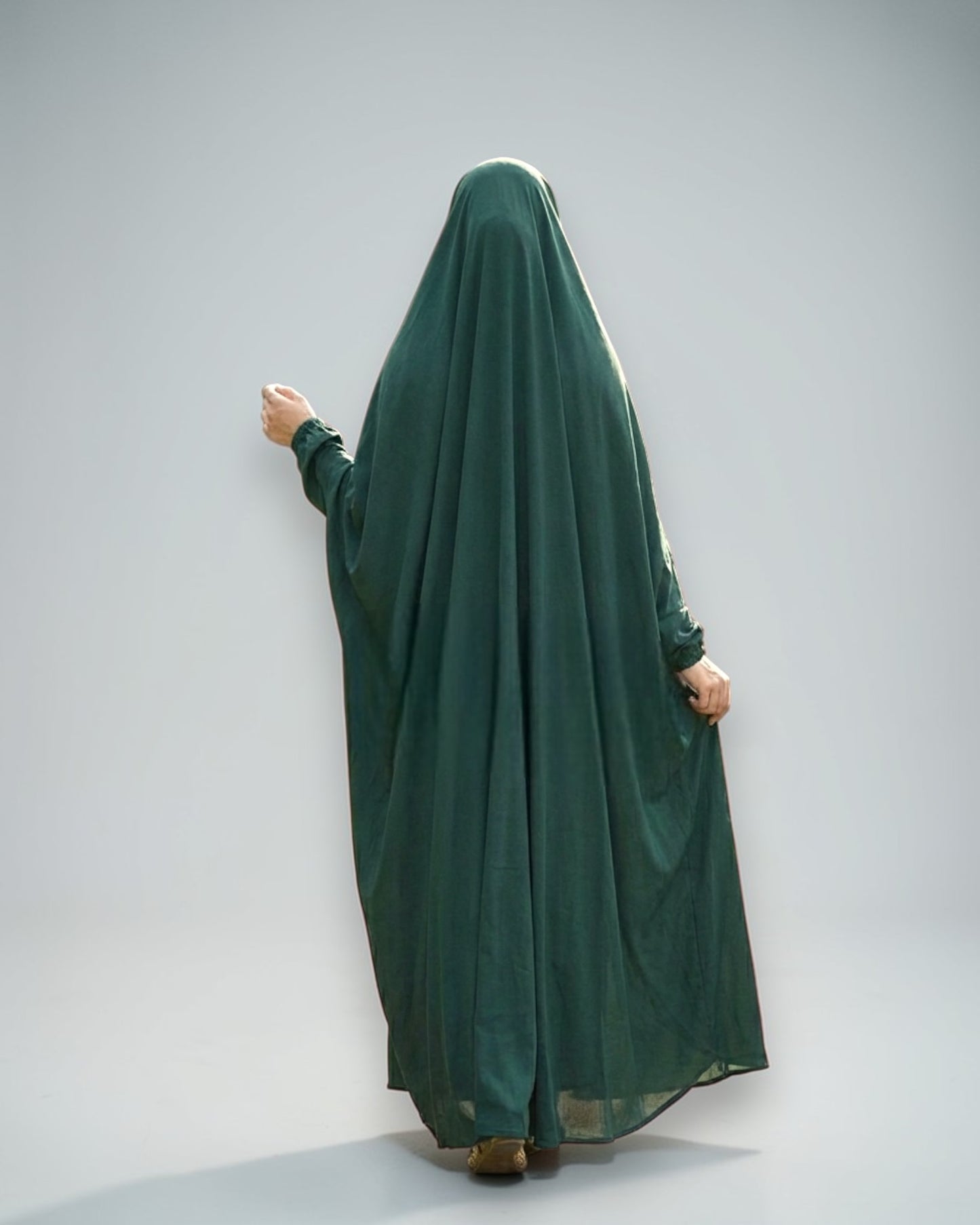 Full Length- Single Piece Jilbab With Adjustable Mouthpiece in Firdaus Fabric